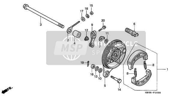 Honda C90CW 1994 Rear Brake Panel for a 1994 Honda C90CW